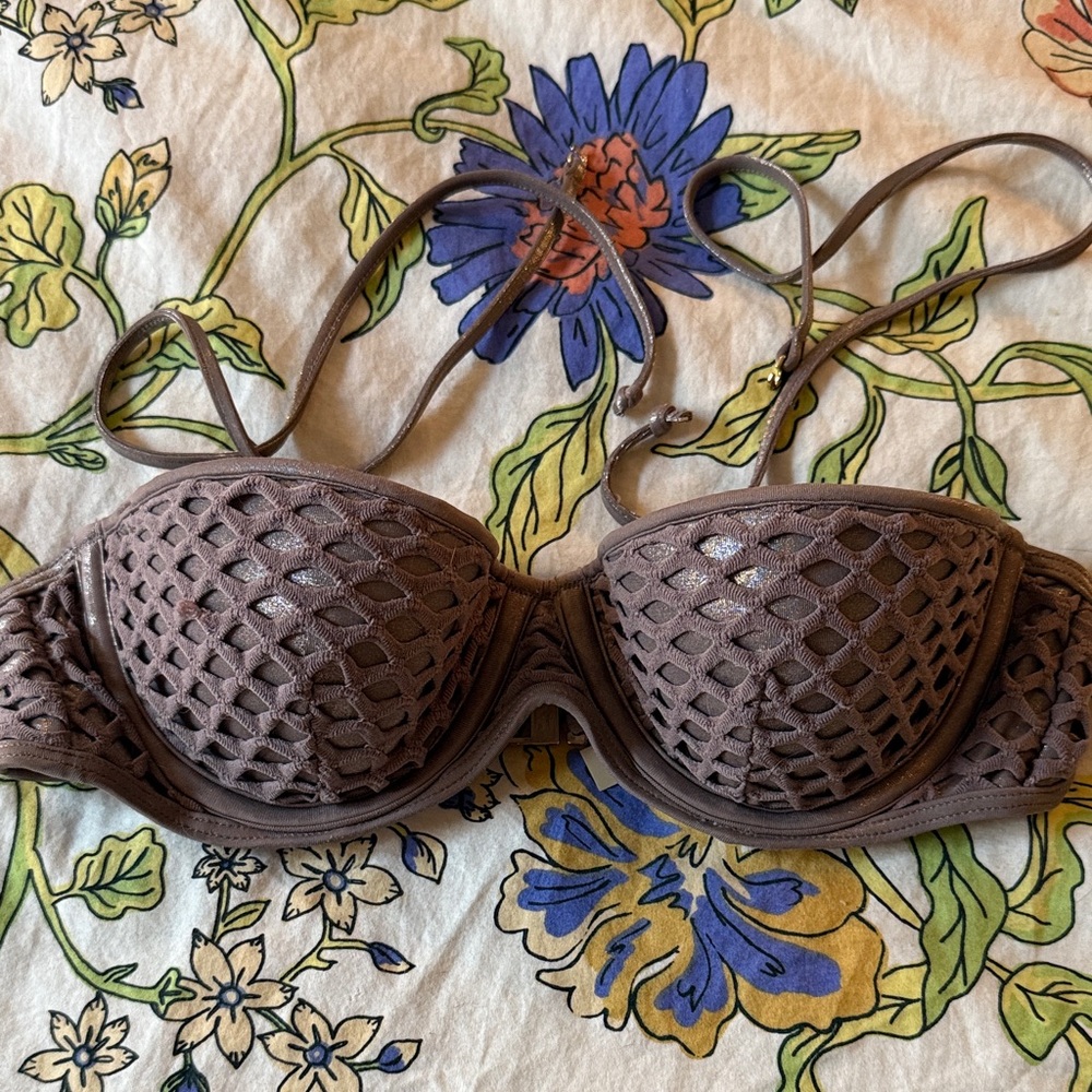 Victoria's Secret Brown Mesh Bikini Top